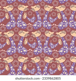 Cute animals vector repeat pattern