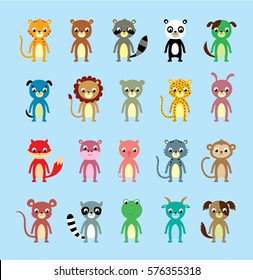 cute animals vector set