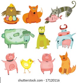 Cute animals- vector set. To see similar, please VISIT MY GALLERY.