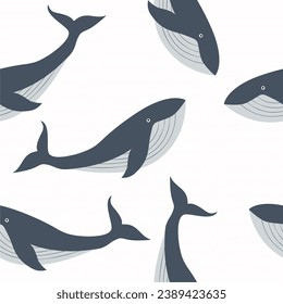 Cute animals winter pattern. Fully editable vector. Perfect for web and print use.