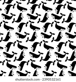 Cute animals winter pattern. Fully editable vector. Perfect for web and print use.