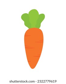 Cute Animated Carrot Graphic Clipart Vegetable Vector Illustration used for Magazine, Book, Poster, Card, Menu Cover, Web Pages Decoration Elements