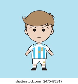 cute animation of  football character 