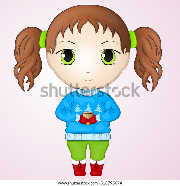 1,175 Cute Anime Chibi Little Girl Cartoon Images, Stock Photos ...