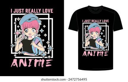 Cute Anime Lover T-Shirt for Girls, cute anime shirts for Women and Teens