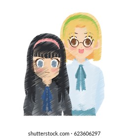 cute anime or manga girl icon image 