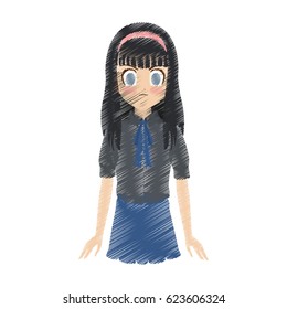 cute anime or manga girl icon image 
