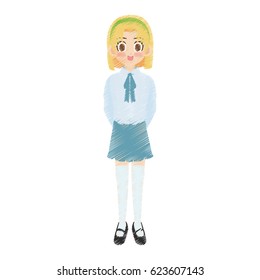 cute anime or manga girl icon image 