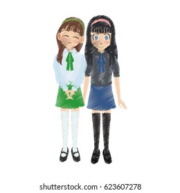 cute anime or manga girl icon image 