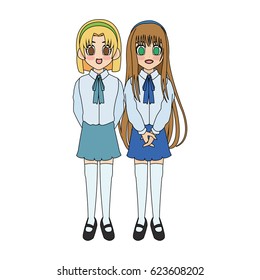cute anime or manga girl icon image 
