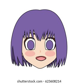 cute anime or manga girl icon image 