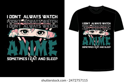 Cute Anime Shirts for Women and Teens, vector colorful, unique and cool design