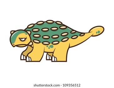 Cute Ankylosaurus Vector