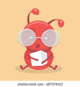 Cute ant cartoon.