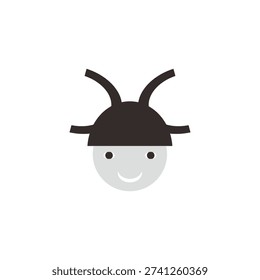 Cute Ant Cartoon Icon Flat Design Illustration Isolated on White Background