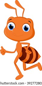 cute ant cartoon running