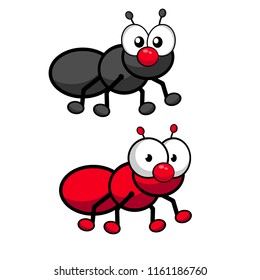 Cute Ant Cartoon Vector Illustration