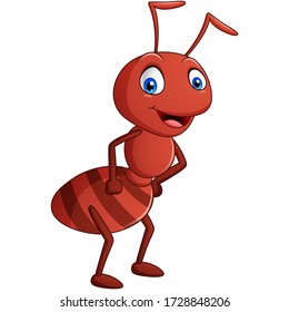 Cute ant cartoon. Vector illustration