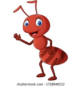 Cute ant cartoon. Vector illustration