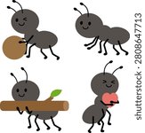 Cute Ant Character Collection Set