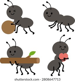 Cute Ant Character Collection Set
