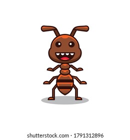 Cute Ant character design for the logo also t-shirts and others as you wish