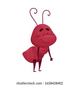 Carácter de hormiga recortada en la ilustración del vector plegable