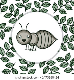 cute ant insect kawaii character