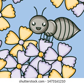 cute ant insect kawaii character