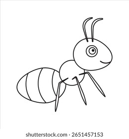 Vetor de ilustração de ícone de arte de formiga bonito