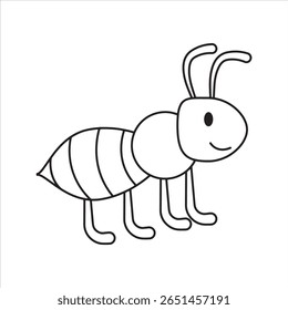 Vetor de ilustração de arte de formiga bonito