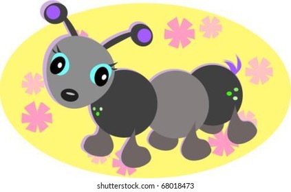 Cute Ant Retro Style