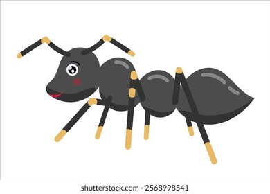 Cute ant. Tapinoma israele.Vector simple color flat illustration.