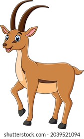 Cute Antelope Animal Cartoon Vector Illustration