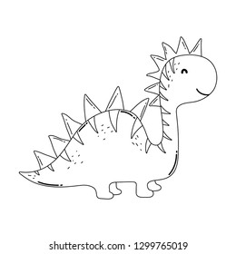 cute apatosaurus character icon