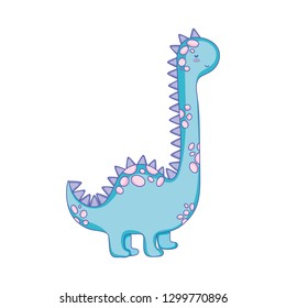 cute apatosaurus character icon