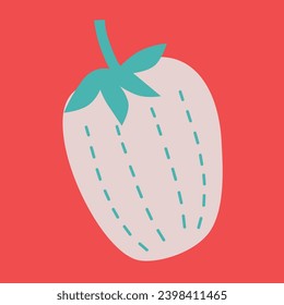 Cute appetizing Fruits and berries collection. Decorative abstract horizontal banner with colorful doodles. Hand-drawn modern illustrations with Fruits and berries, abstract elements.
