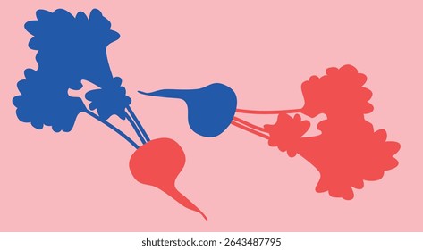 Cute appetizing Vegetables collection. Decorative abstract horizontal banner with colorful doodles. Hand-drawn modern illustrations with Vegetables, abstract elements.	
