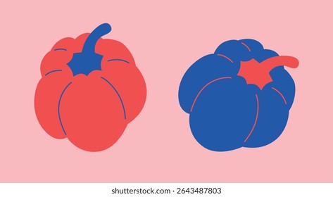 Coleção de legumes apetitosa bonito. Banner horizontal abstrato decorativo com rabiscos coloridos. Ilustrações modernas desenhadas à mão com Vegetais, elementos abstratos.	
