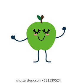 Cute apple cartoon