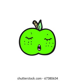 cute apple cartoon