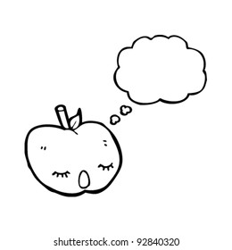 cute apple cartoon
