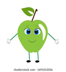 cute apple  cartoon illustration vector