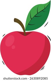 Cute Apple Cartoon Vector Illustration