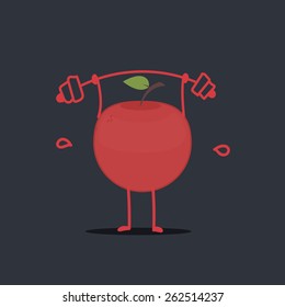 Cute Apple character