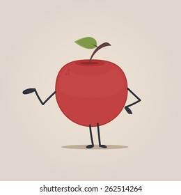 Cute Apple character