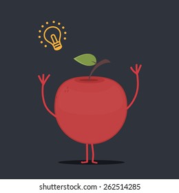 Cute Apple character