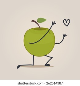 Cute Apple character
