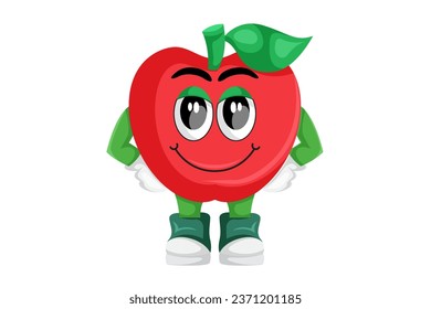 Ilustración de diseño de caracteres Cute Apple