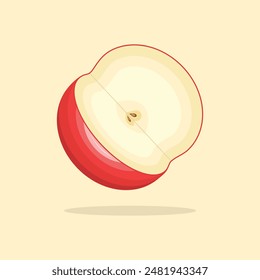 Cute Apple Food Object Cartoon Vector Icon Illustration